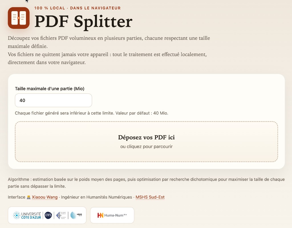 Capture d'écran de PDF Splitter